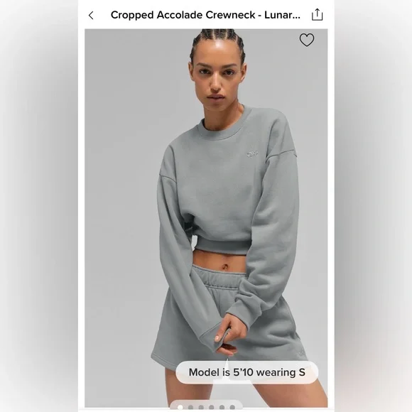 Alo Yoga Accolade Set in Lunar Grey size XS - Picture 2 of 14